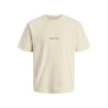 JACK & JONES Norrebro Broderet T-shirt - Antique White