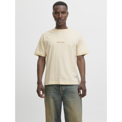 JACK & JONES Norrebro Broderet T-shirt - Antique White