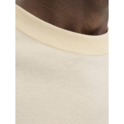 JACK & JONES Norrebro Broderet T-shirt - Antique White
