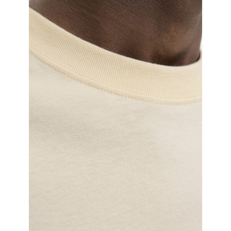 JACK & JONES Norrebro Broderet T-shirt - Antique White