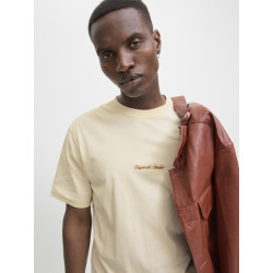 JACK & JONES Norrebro Broderet T-shirt - Antique White