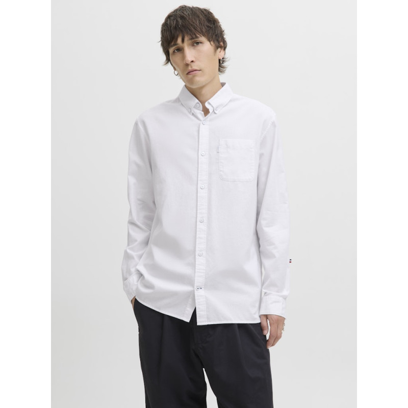 JACK & JONES Oxford Detail L/S Skjorte - Hvid