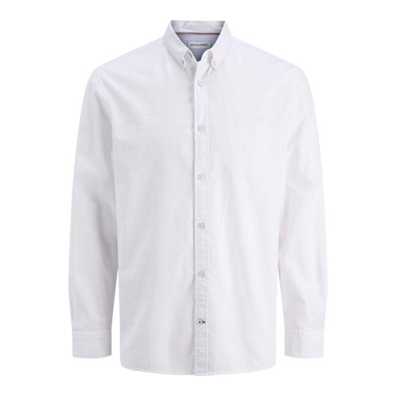 JACK & JONES Oxford Detail L/S Skjorte - Hvid
