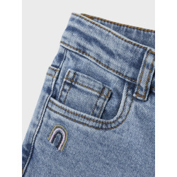 NAME IT MINI Bella Mom Jeans 1224 - Denim Blue / Rainbow