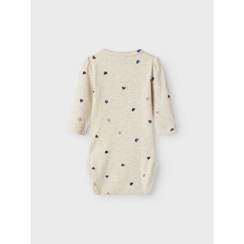 NAME IT BABY Nutti L/S Bodystocking - Peyote Melange