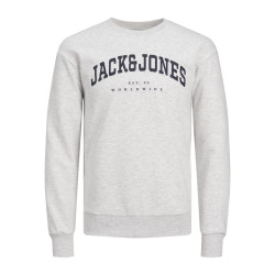 JACK & JONES JUNIOR Caleb Varsity Sweatshirt - White Melange