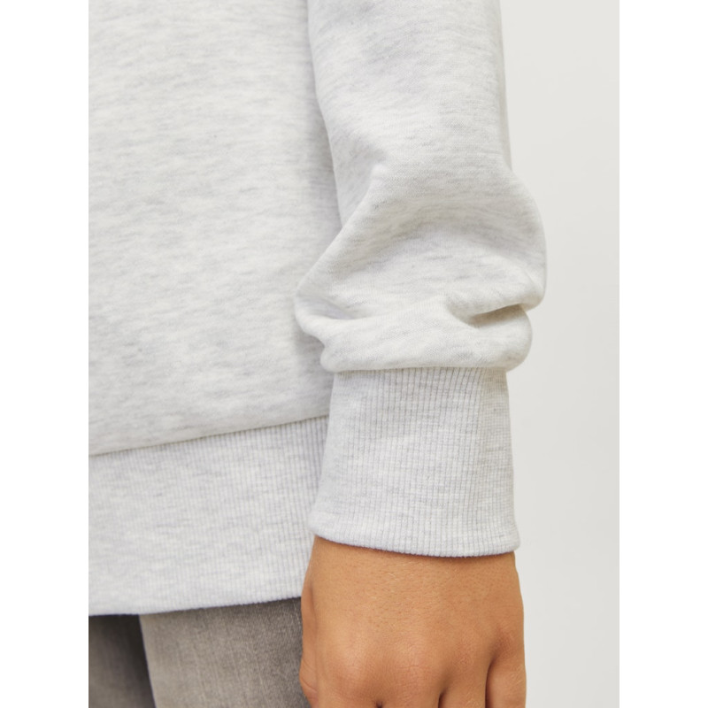 JACK & JONES JUNIOR Caleb Varsity Sweatshirt - White Melange