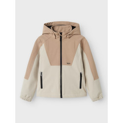 NAME IT KIDS Alfa08 Softshell Jakke - Silver Mink