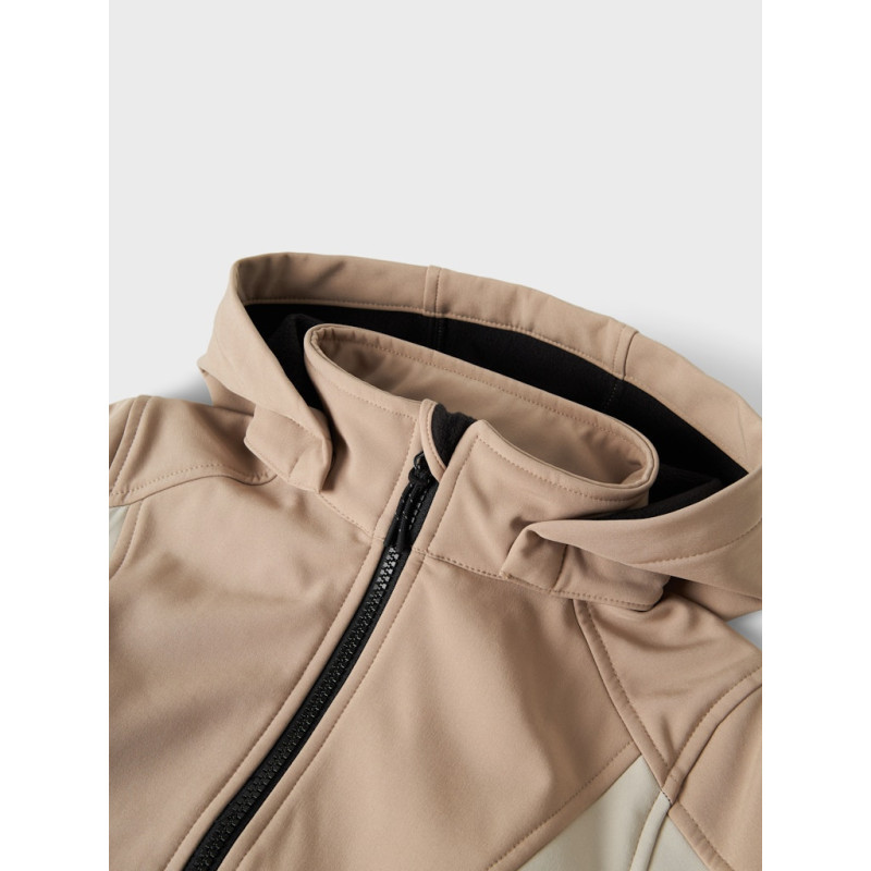 NAME IT KIDS Alfa08 Softshell Jakke - Silver Mink