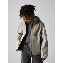 NAME IT KIDS Alfa08 Softshell Jakke - Silver Mink