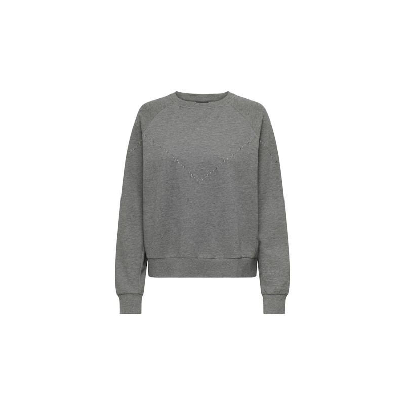 JDY Lena L/S Sweatshirt - Medium Grey Melange