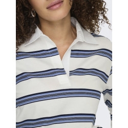 JDY Darling L/S Polo - Cloud Dancer / Mix Colors