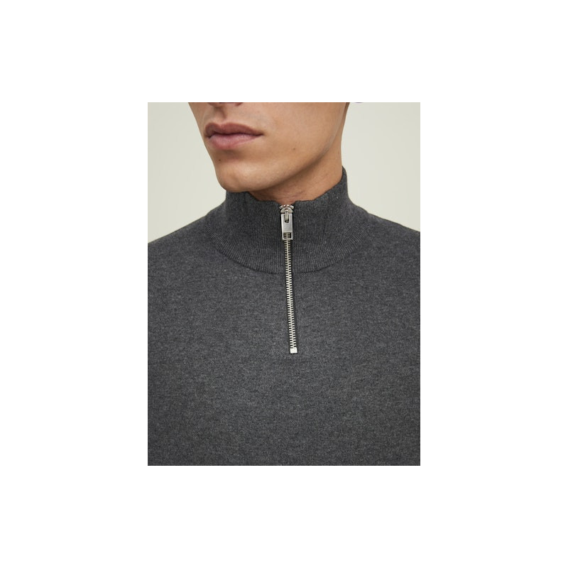 JACK & JONES Emil Strik Pullover - Dark Grey Melange
