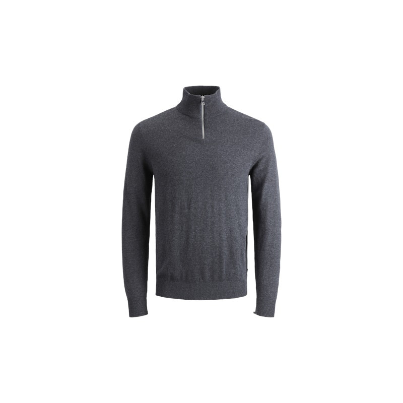 JACK & JONES Emil Strik Pullover - Dark Grey Melange