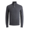 JACK & JONES Emil Strik Pullover - Dark Grey Melange
