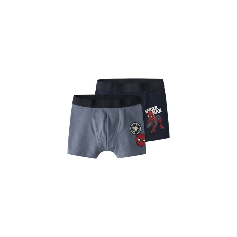 NAME IT MINI Ovile Spiderman 2-pak Boxershorts - Navy Blazer / Flint Stone