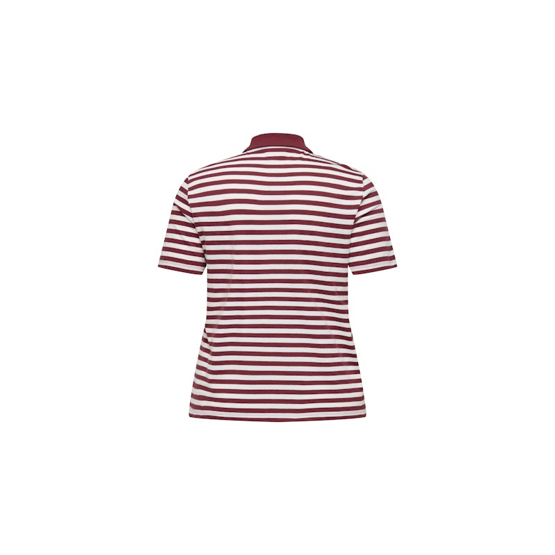 ONLY CARMAKOMA Velia S/S Polo - Ruby Wine / Cloud Dancer