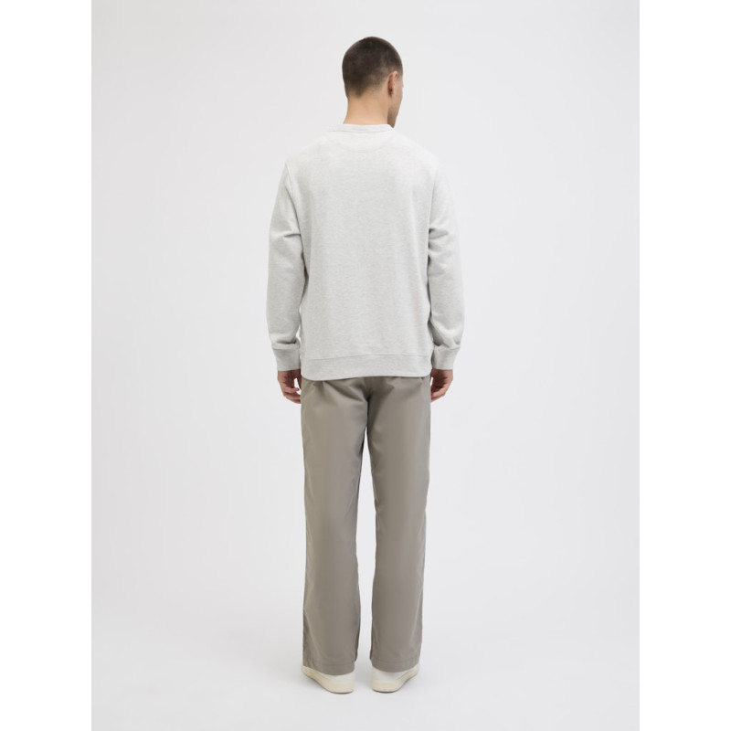 JACK & JONES Norrebro Broderet Sweatshirt - White Melange