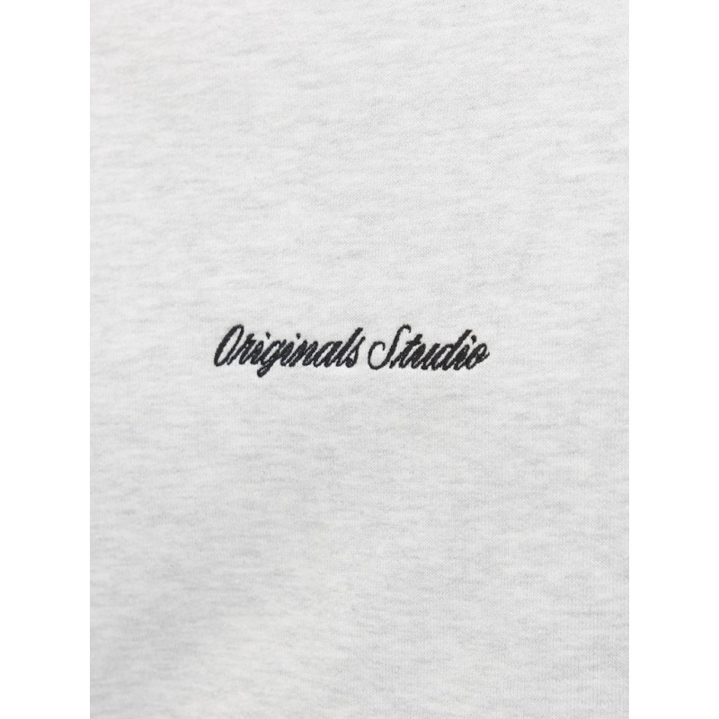 JACK & JONES Norrebro Broderet Sweatshirt - White Melange