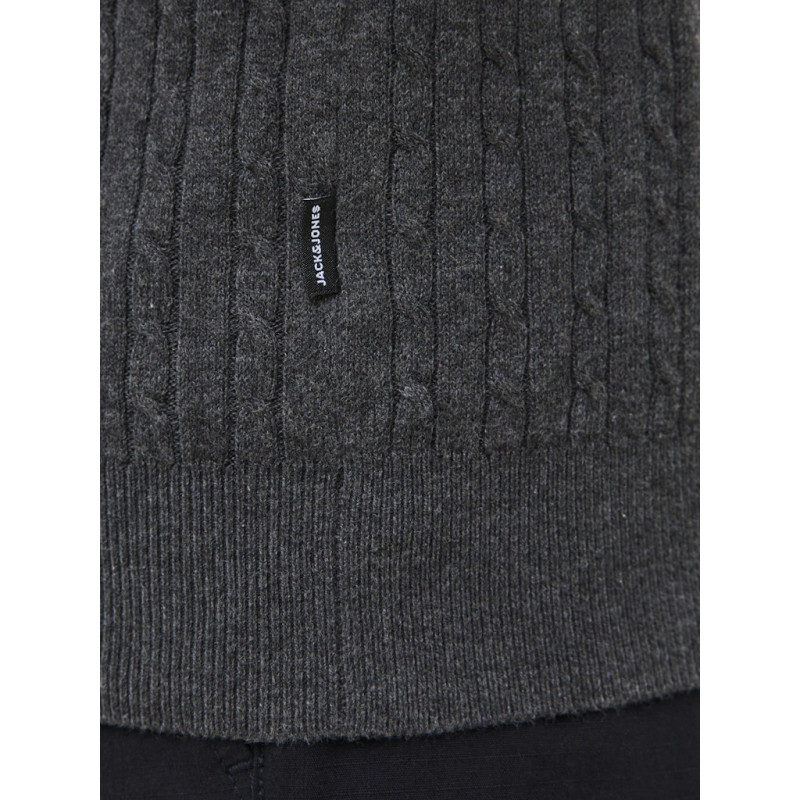 JACK & JONES Emil Strik Sweater - Dark Grey Melange
