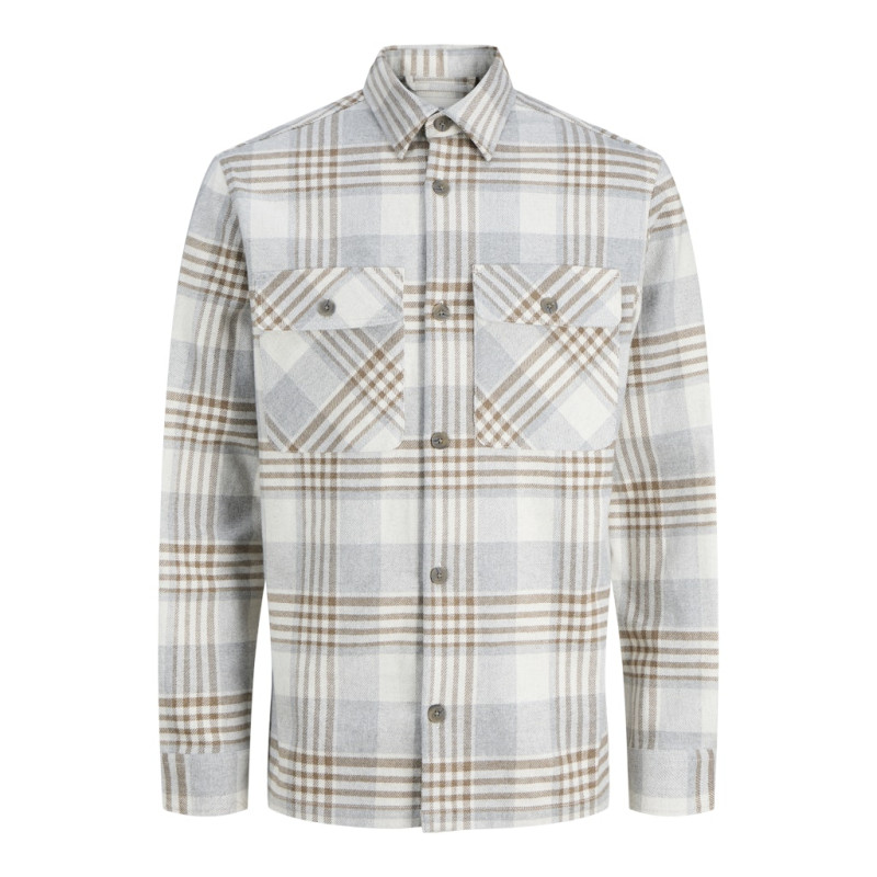 JACK & JONES Rayle Melange Ternet Overshirt - Ermine