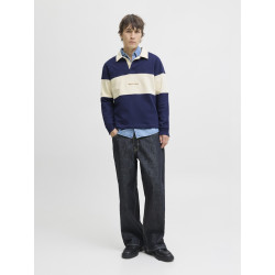 JACK & JONES Norrebro Blocking Polo - Ocean Cavern