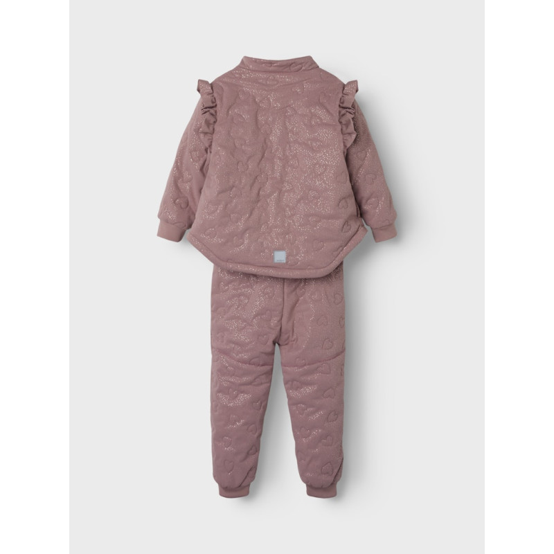 NAME IT MINI Moon Quiltet Glitter Sæt - Woodrose
