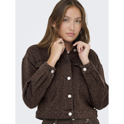 ONLY Anlie-Animal Jakke - Chicory Coffee / Black Leo