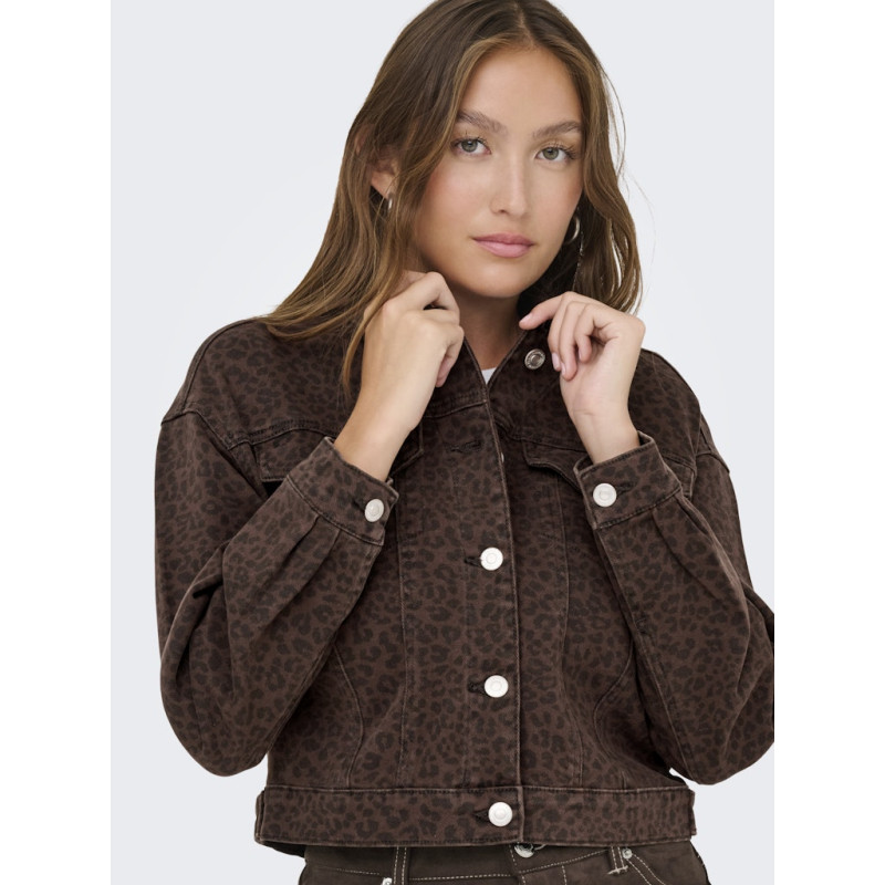 ONLY Anlie-Animal Jakke - Chicory Coffee / Black Leo