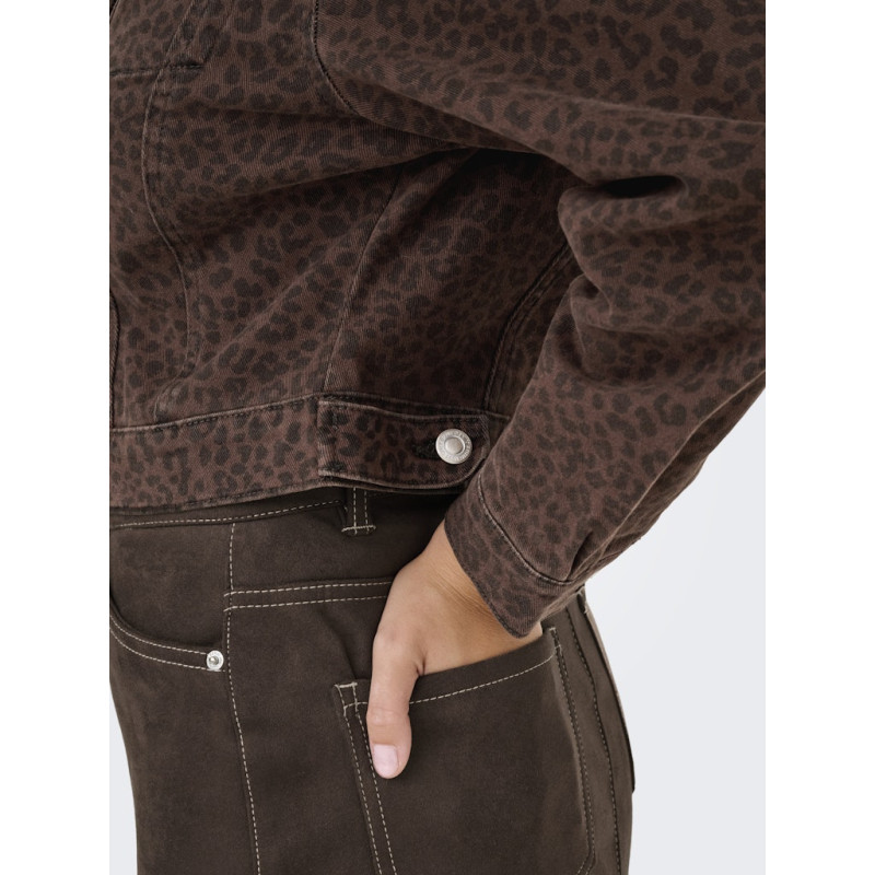 ONLY Anlie-Animal Jakke - Chicory Coffee / Black Leo