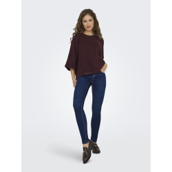 ONLY Simoni 3/4 Strik Pullover - Port Royale