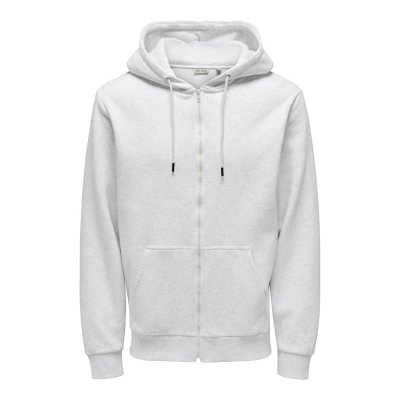 ONLY & SONS Ceres Hoodie - Super Light Grey Melange