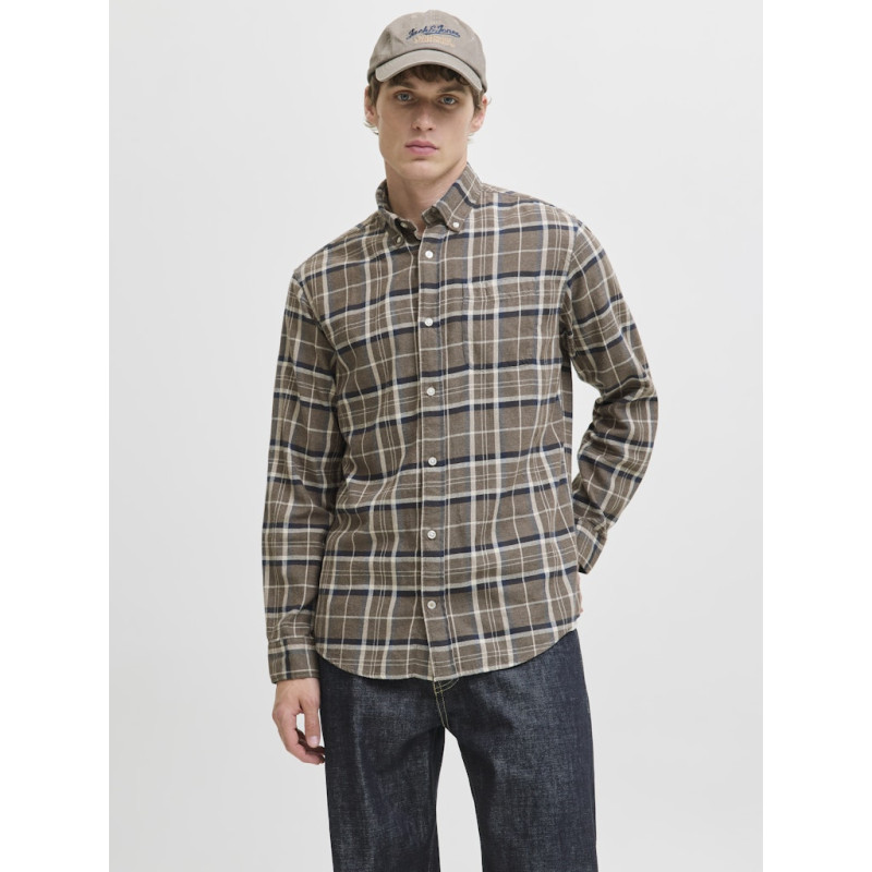 JACK & JONES Classic Flannel L/S Skjorte - Otter