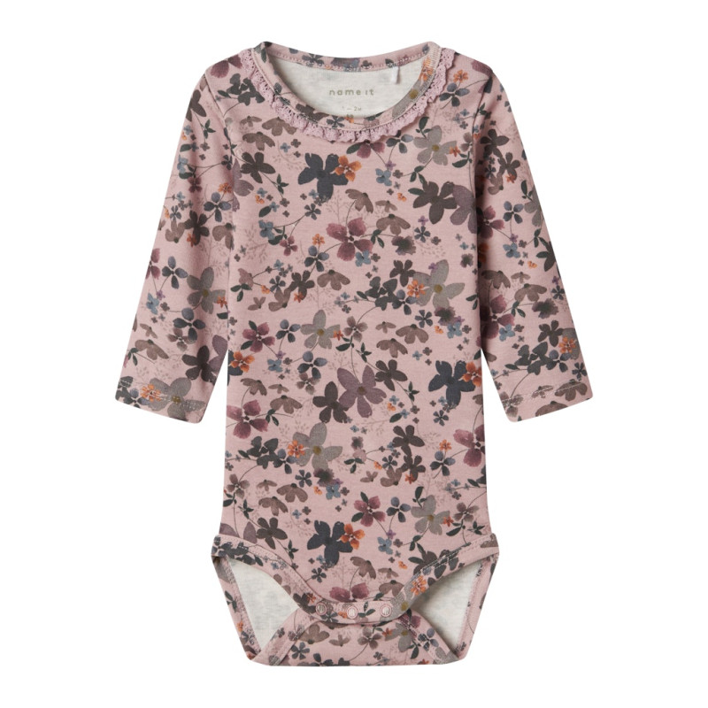 NAME IT BABY Naline L/S Bodystocking - Burnished Lilac