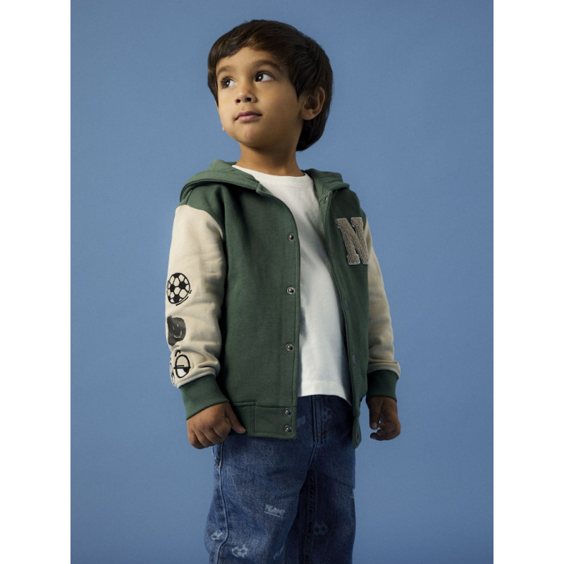 NAME IT MINI Nyree L/S Sweat Cardigan - Garden Topiary