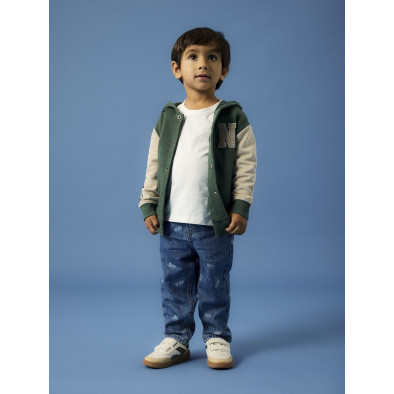 NAME IT MINI Nyree L/S Sweat Cardigan - Garden Topiary