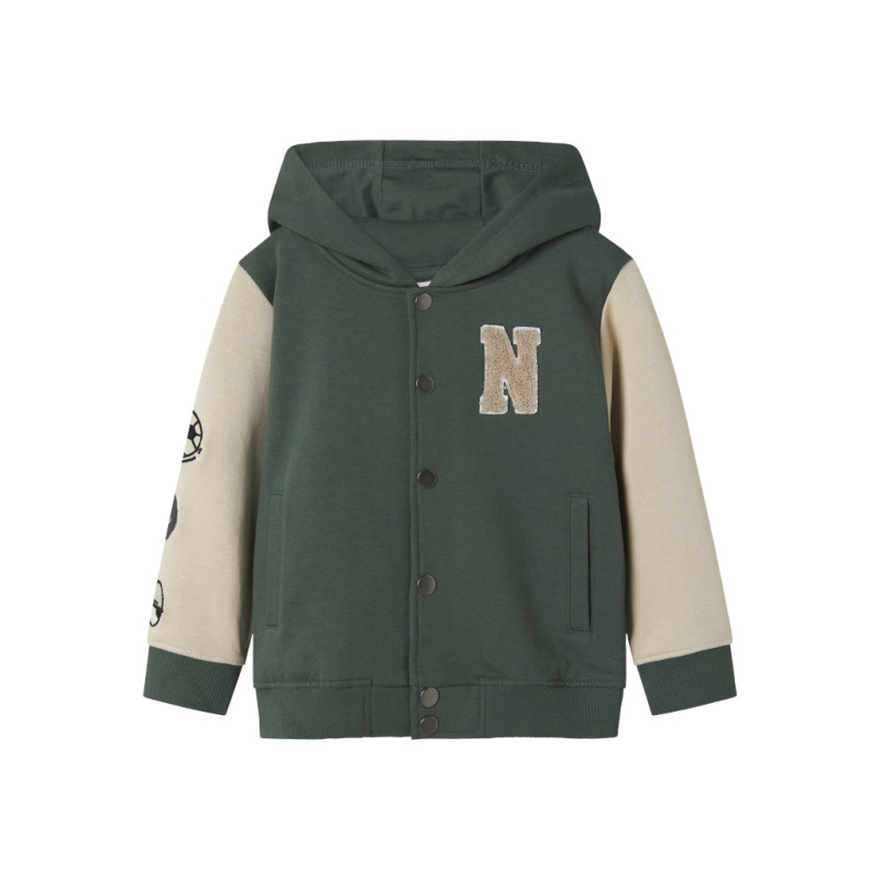 NAME IT MINI Nyree L/S Sweat Cardigan - Garden Topiary