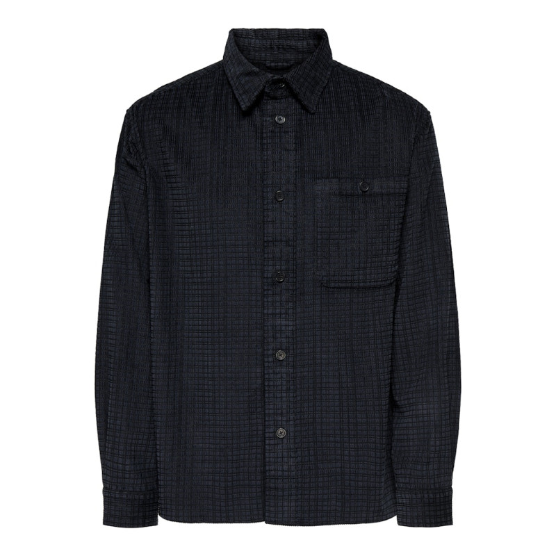 ONLY & SONS Waleed Corduroy Overskjorte - Jet Black