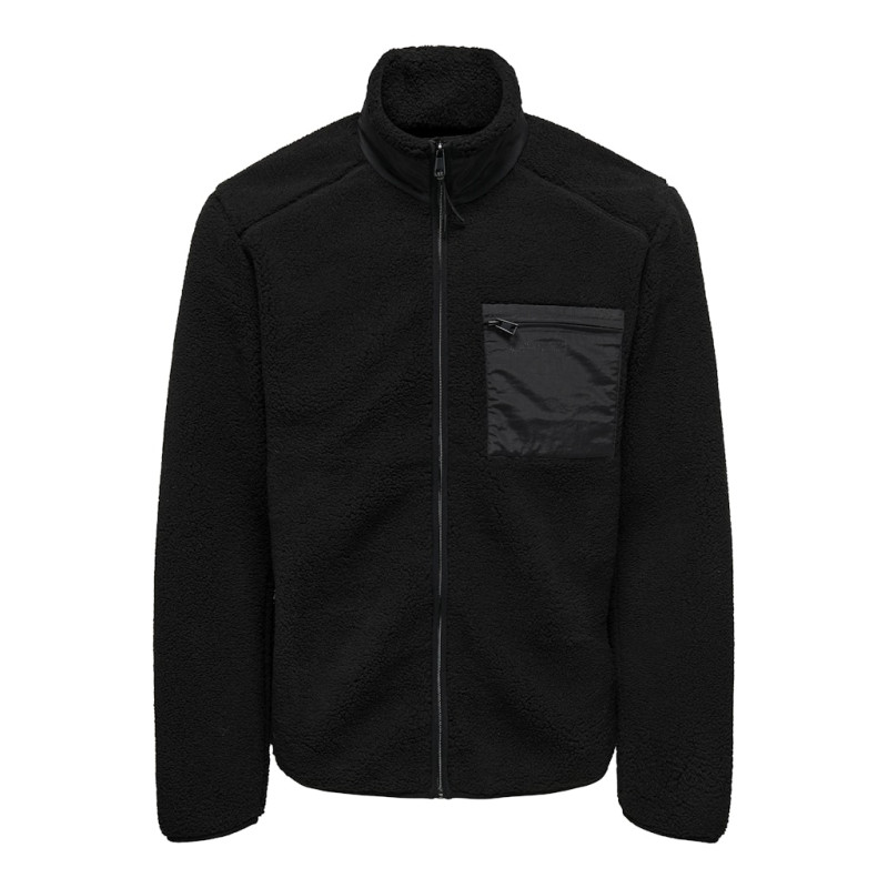 ONLY & SONS Dallas Sherpa Jakke - Sort