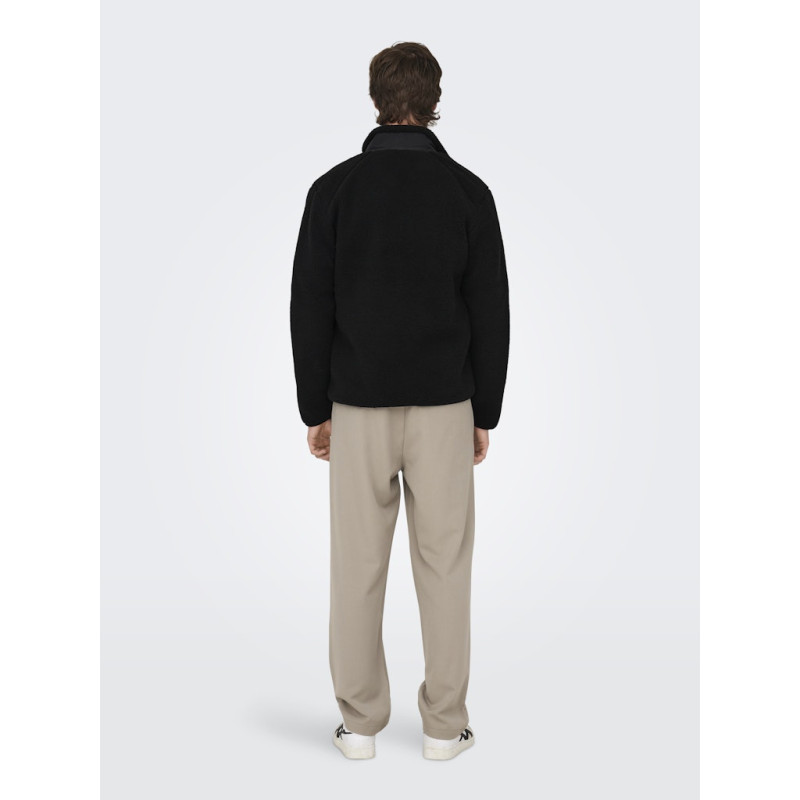 ONLY & SONS Dallas Sherpa Jakke - Sort