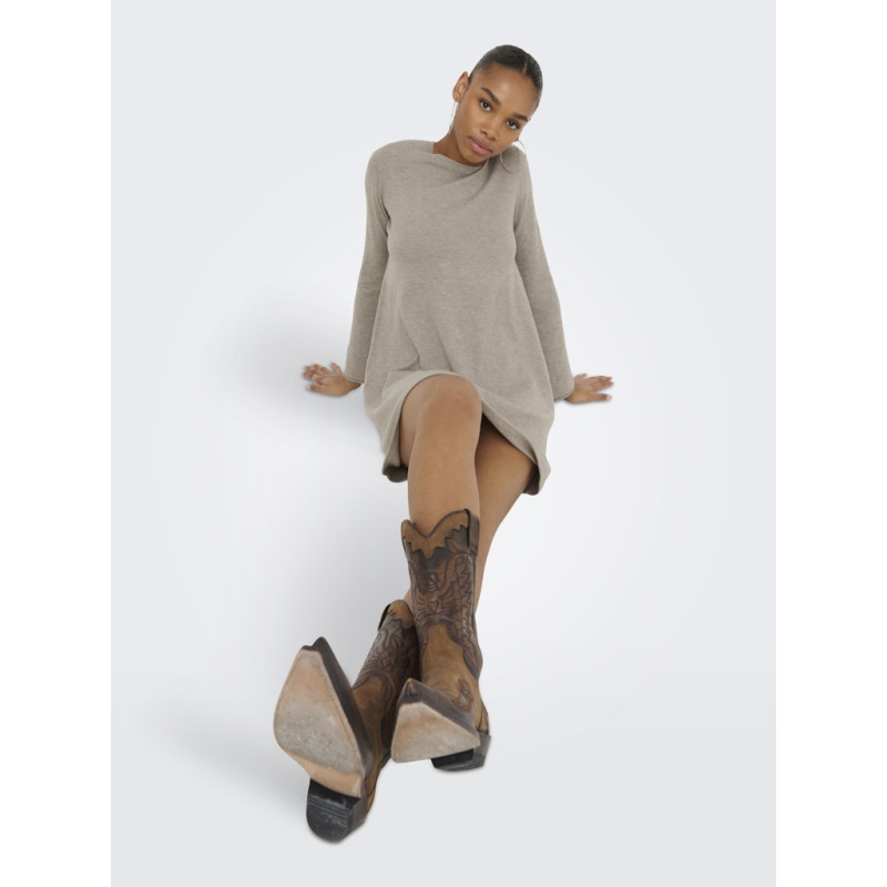 ONLY Amalio L/S Strik Kjole - Fungi