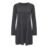 ONLY Amalio L/S Strik Kjole - Dark Grey Melange