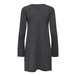 ONLY Amalio L/S Strik Kjole - Dark Grey Melange
