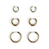 PIECES Jilvi 3-Pak Øreringe - Gold Colour
