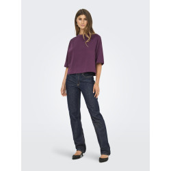 ONLY Dasie 2/4 Raglan Sweatshirt - Mauve Wine