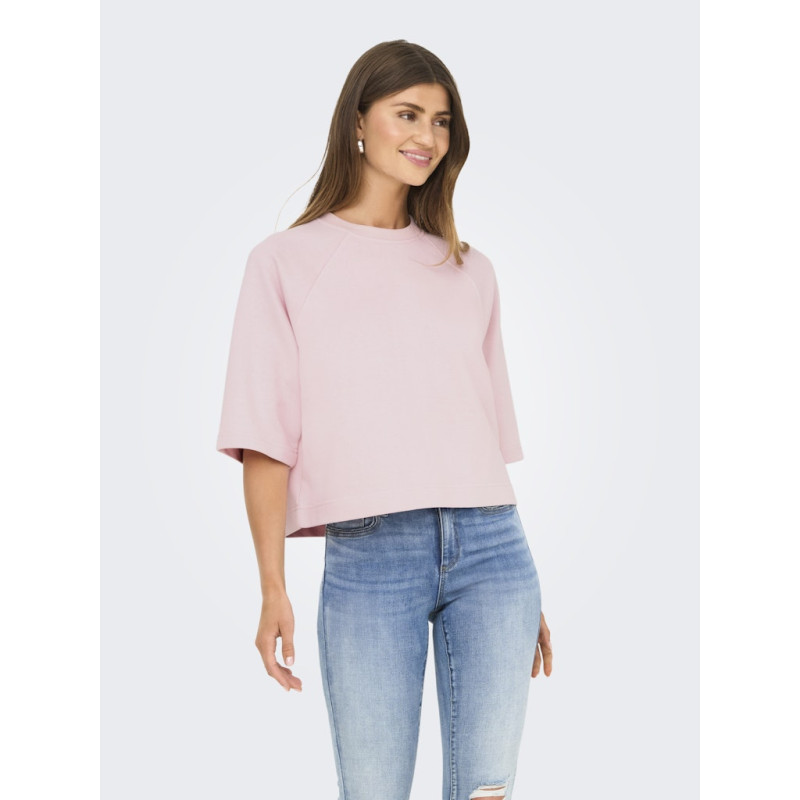 ONLY Dasie 2/4 Raglan Sweatshirt - Chalk Pink