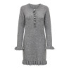 ONLY Mera L/S Strik Kjole - Medium Grey Melange