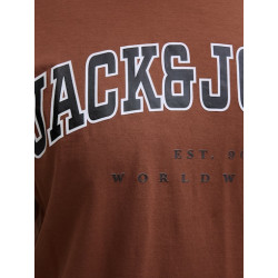 JACK & JONES PLUS Caleb Varsity T-Shirt - Burnt Henna
