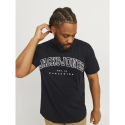 JACK & JONES PLUS Caleb Varsity T-Shirt - Sort