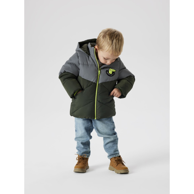 NAME IT MINI Morten Puffer Dino Jakke - Deep Depths